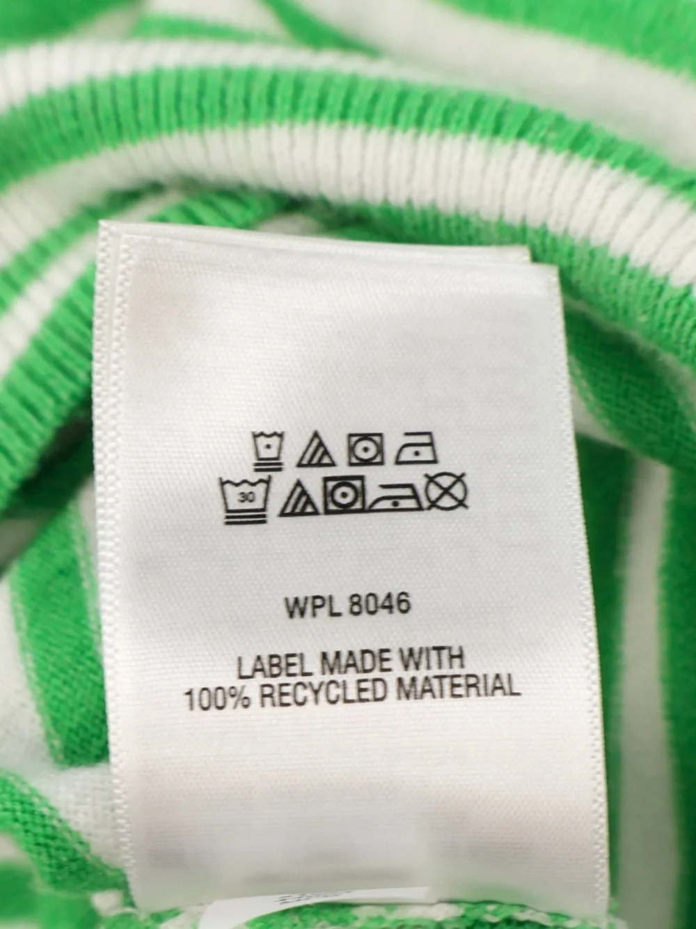 ON 34th Green White Stripe Cardigan Small Soft Cropped Sweater